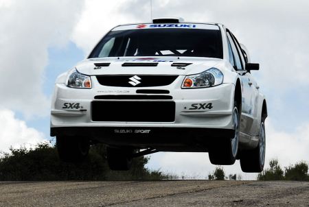 Suzuki SX4 rally car ready to battle