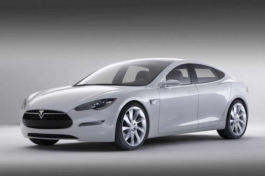 Tesla Model S electric sedan prototype unveiled