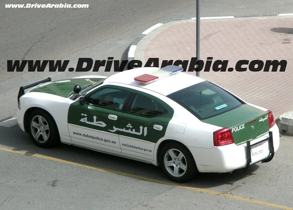 Dubai police using Dodge Charger police cars