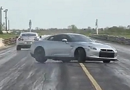 Video of the week: Nissan GT-R spins in a drag race