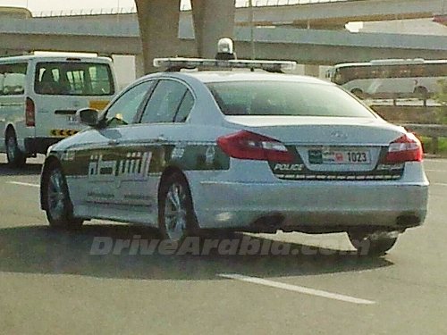 Hyundai Genesis Dubai Police cars spotted