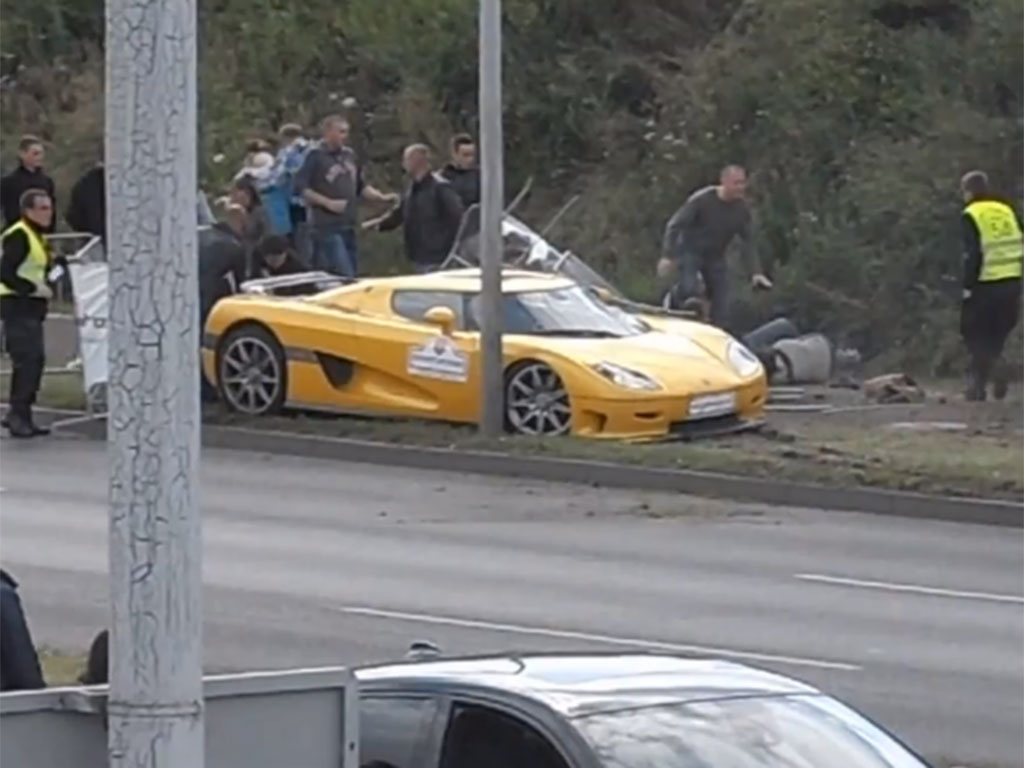 Video: Koenigsegg CCX crashes into crowd in Poland car rally