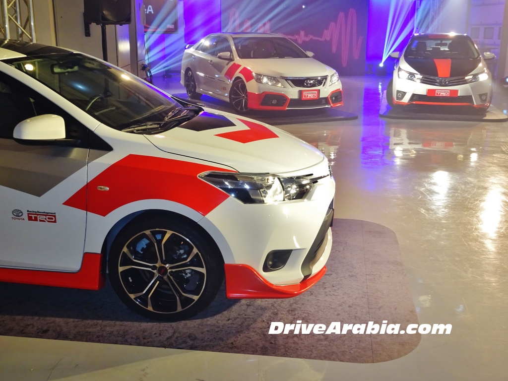 TRD packs for 2015 Toyota Aurion, Yaris, Corolla and 86 now in UAE