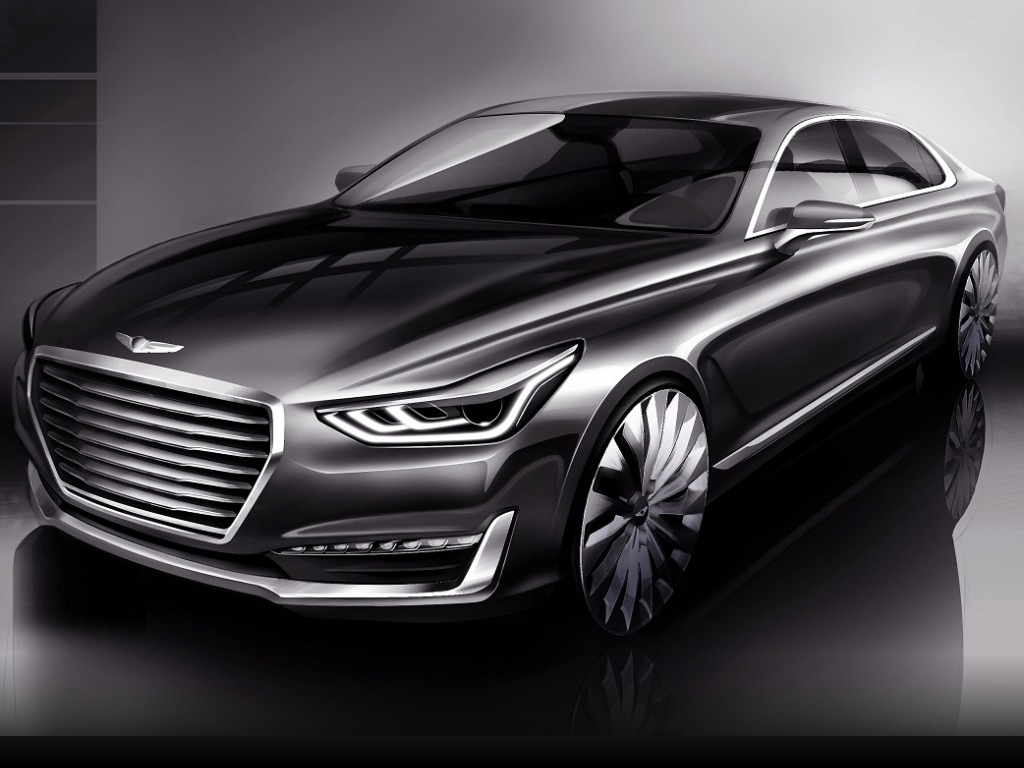 Hyundai unveils Genesis G90 rendering