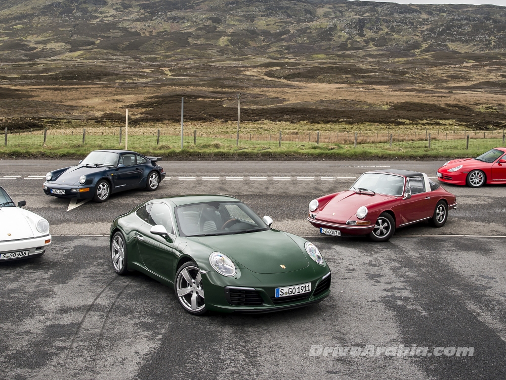 First drive: 2017 Porsche 911 1,000,000 and 911 classics in Scotland ('67 Targa, '85 Clubsport, 964 Turbo & 996 GT3)