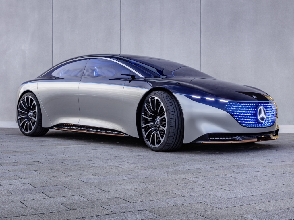 Electric Mercedes-Benz S-Class previewed with Vision EQS concept