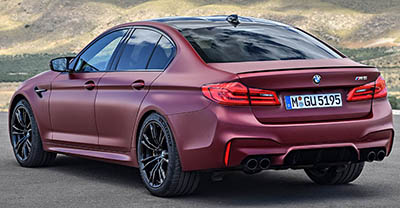 BMW M5 2019 rear view
