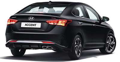 Hyundai Accent 2023 rear view